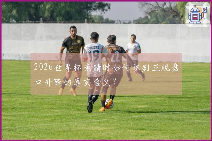 2026世界杯竞猜时如何识别正规盘口升降的真实含义？
